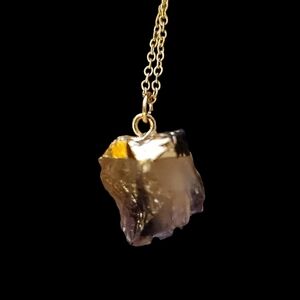 Purple Amethyst Crystal Long Necklace